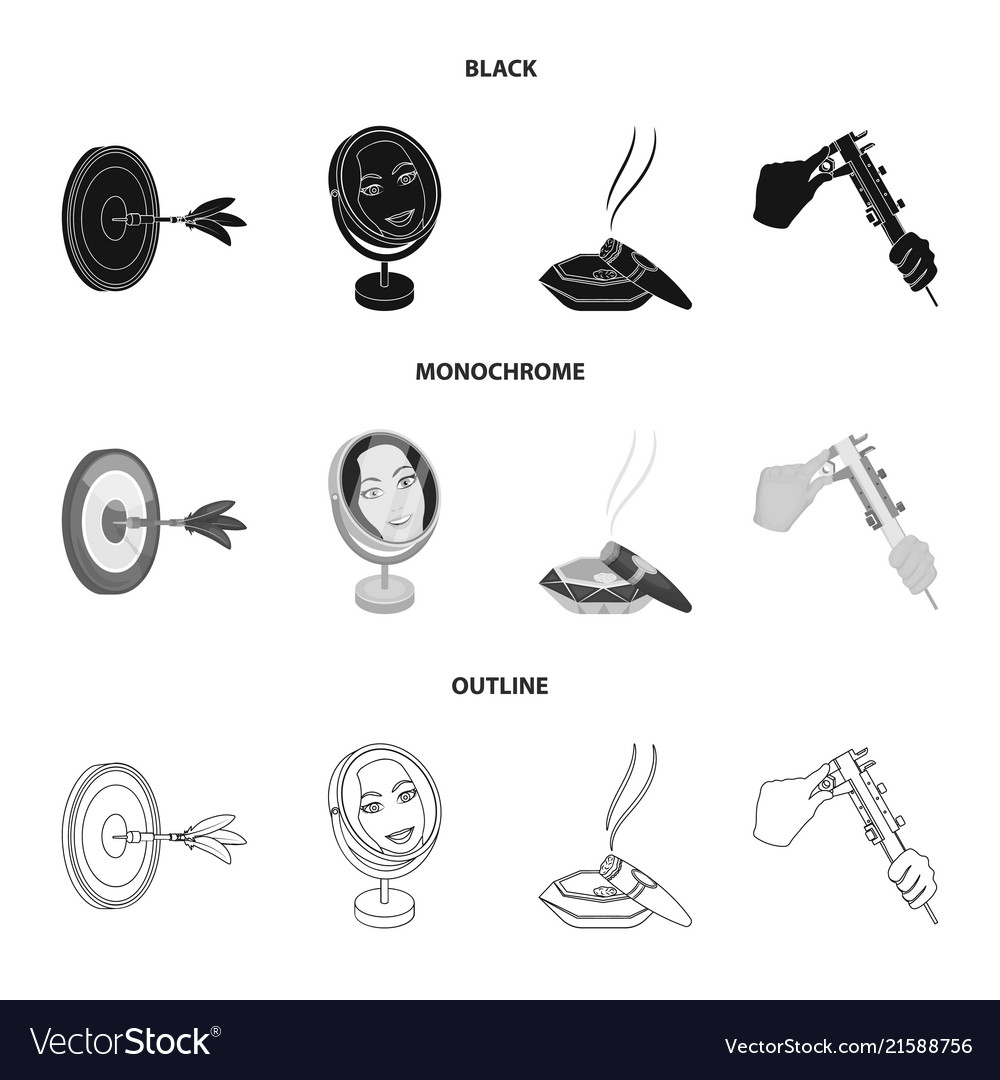 Game darts reflection i and other web icon vector image Game darts reflection i and other web icon