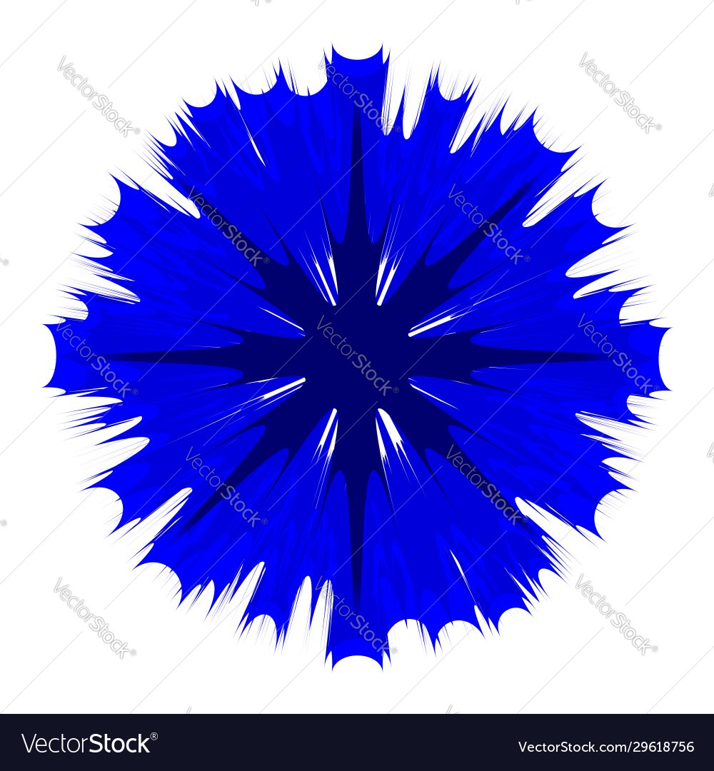 Isolated blue explosion Royalty Free Vector Image