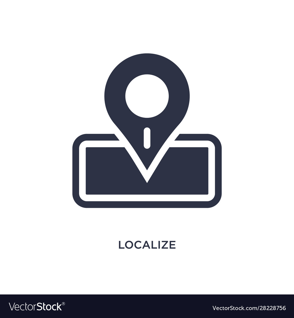 Localize icon on white background simple element