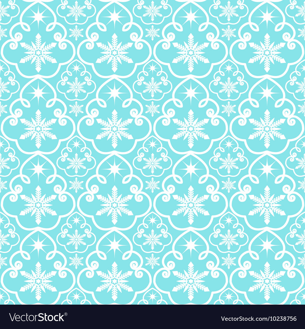 Pattern from snowflakes Royalty Free Vector Image