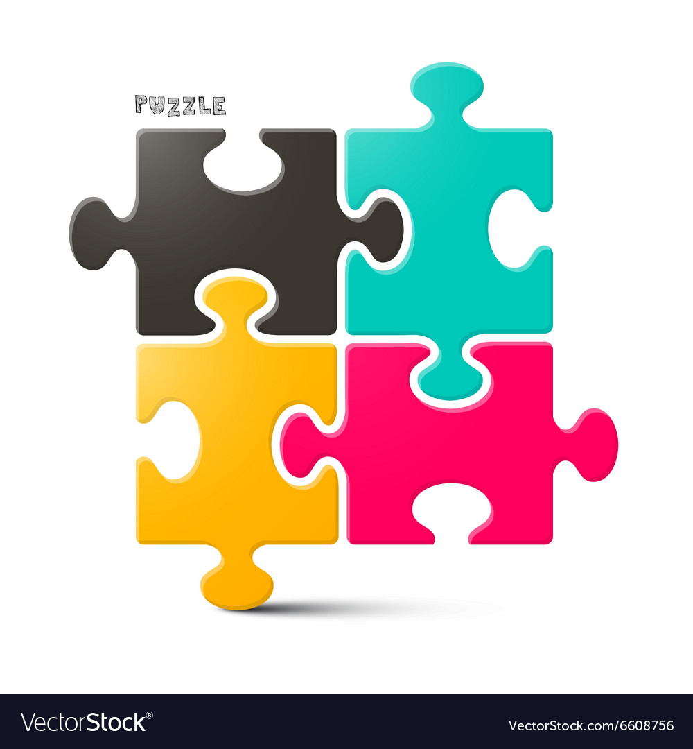 Puzzle - jigsaw isolated on white background