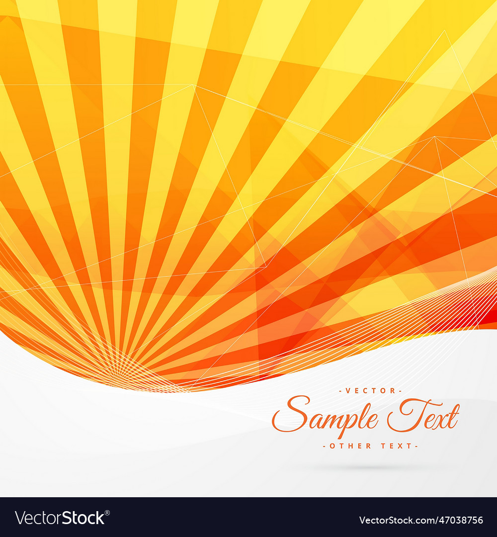 Yellow abstract background with rays