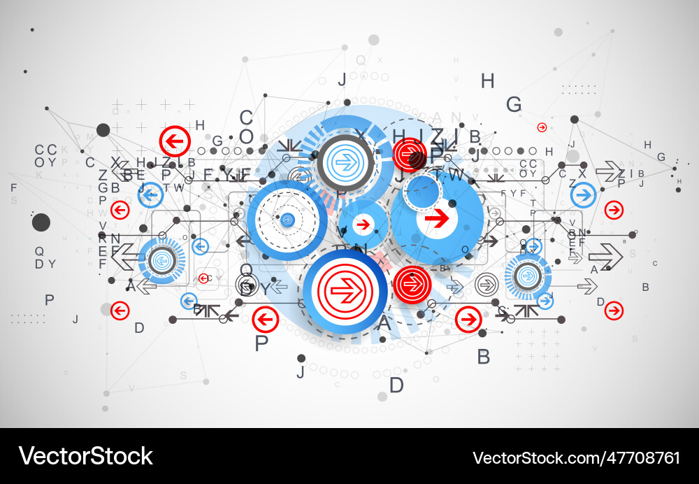 Abstract technology concept circuit board color Vector Image