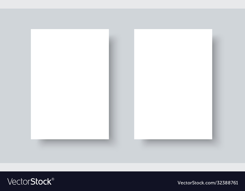 Blank white paper mock up realistic Royalty Free Vector