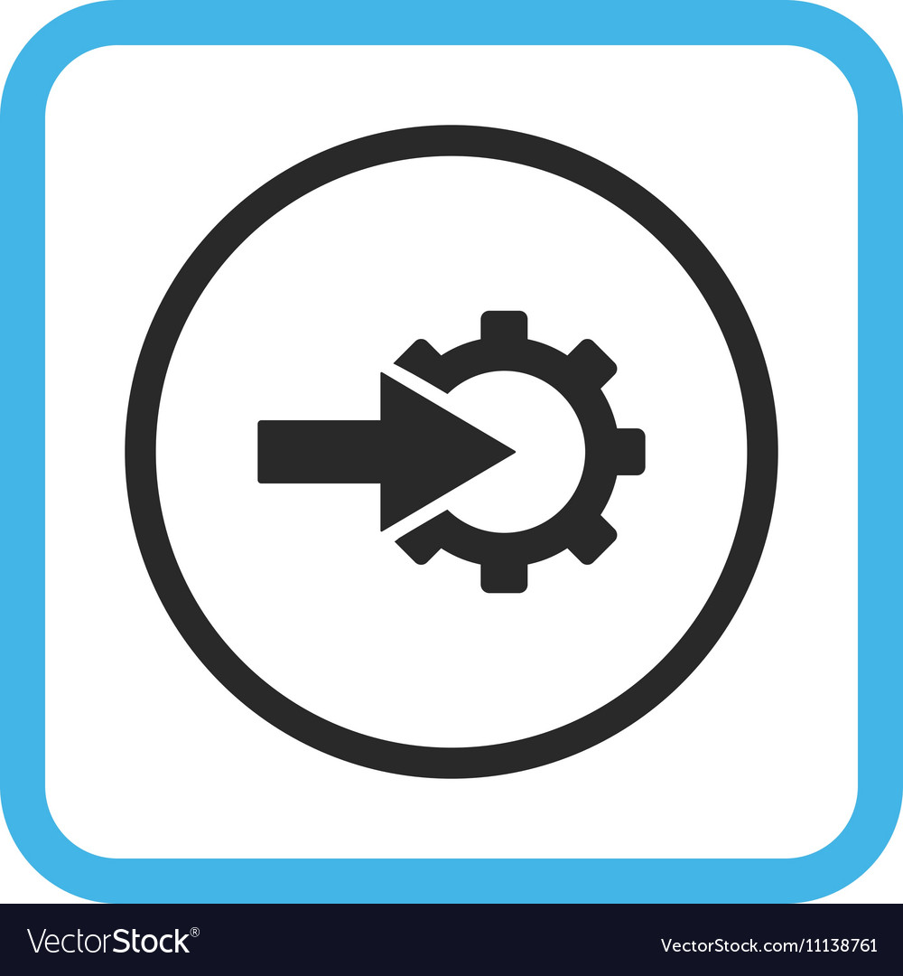 Cog integration icon in a frame