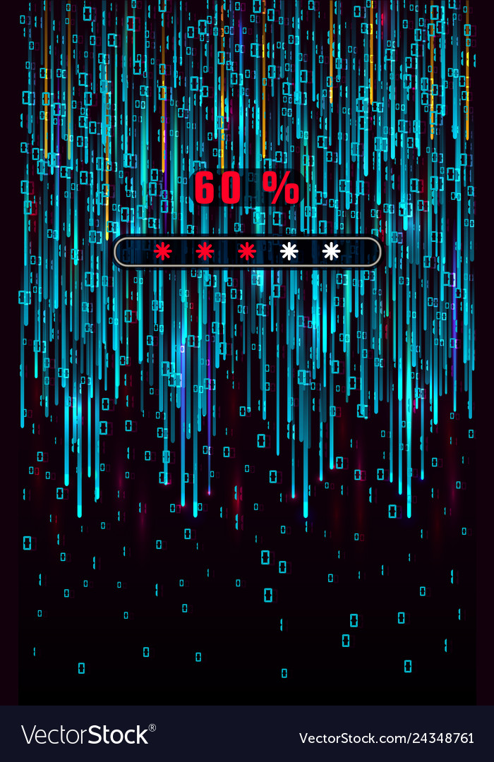 Matrix background big data progress loading