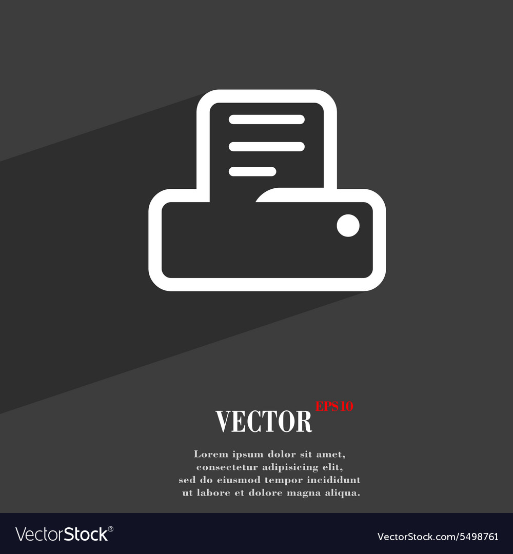 Printing icon symbol flat modern web design