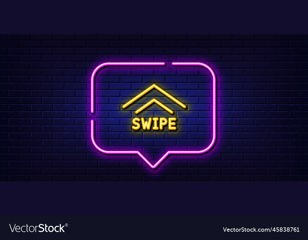 Swipe up line icon scrolling arrow sign landing