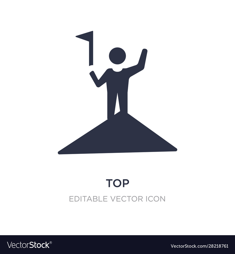 Top icon on white background simple element from Vector Image Top icon on white background simple element from