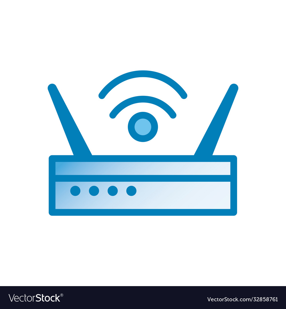Wifi signal line and gradient style icon