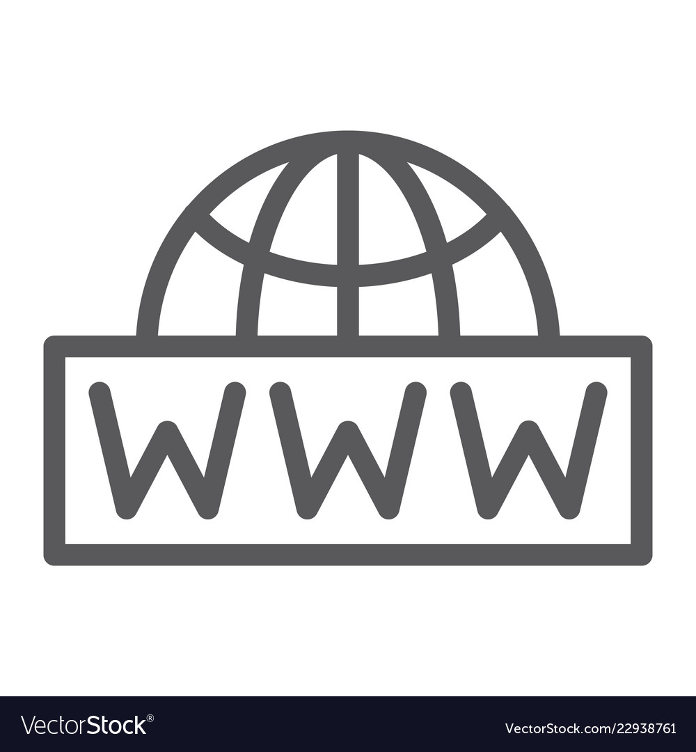 World wide net line icon communication network