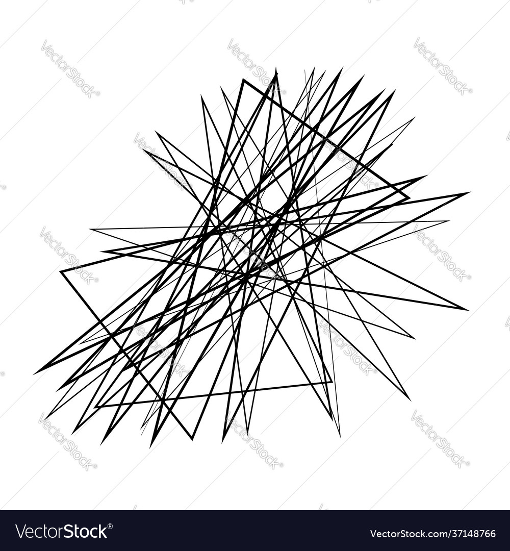 Abstract edgy geometric line art angular random vector image Abstract edgy geometric line art angular random