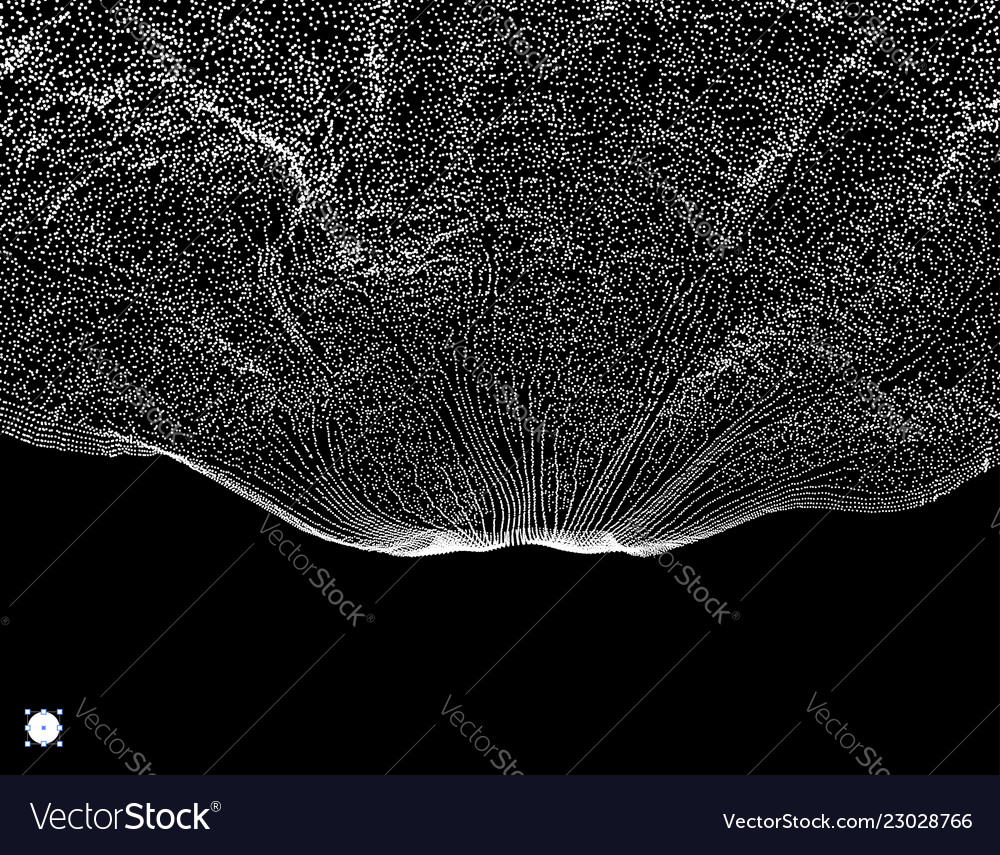 Array with dynamic particles 3d technology style Vector Image Array with dynamic particles 3d technology style