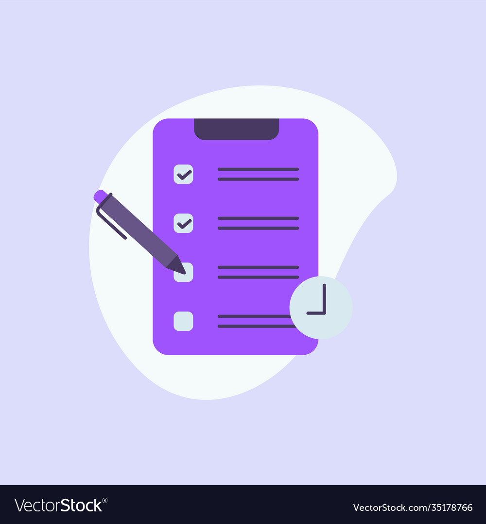 Business checklist clipboard icon with modern Vector Image