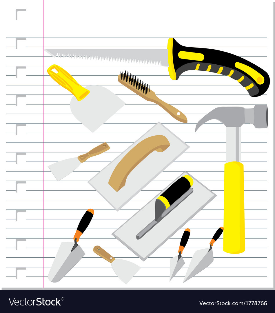 Construction Tools on Paper