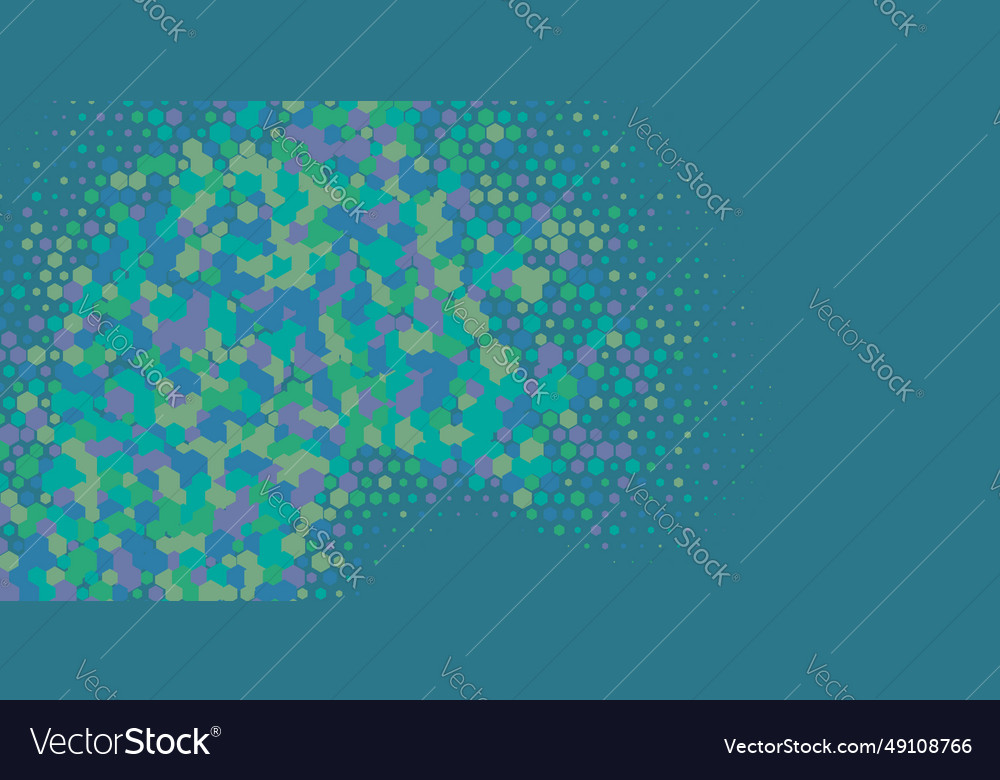 Geometric multi size hexagon with color