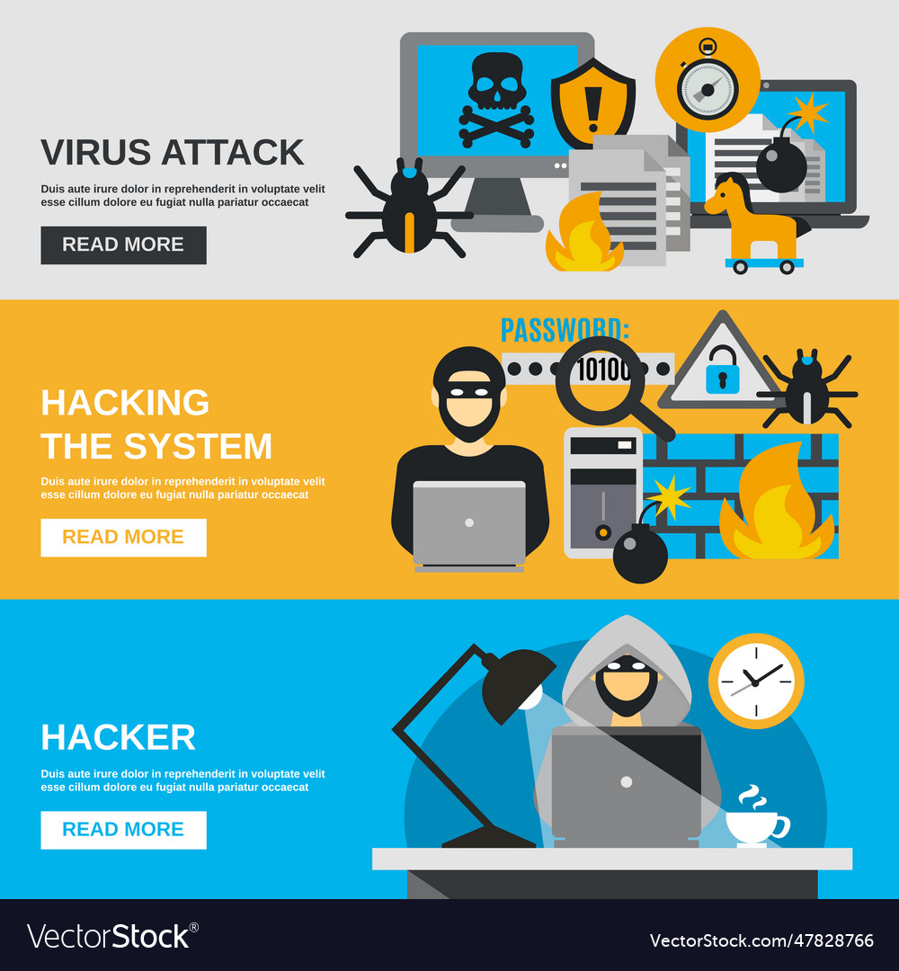Hacker banner set