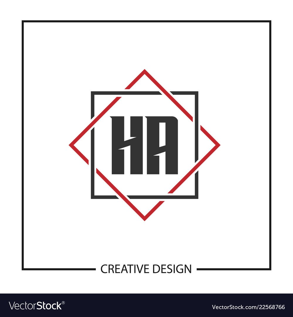 Original ha Brief Logo Vorlage Design