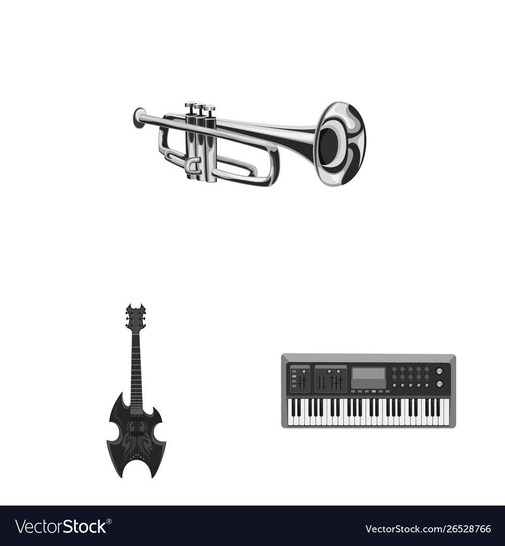 Isolated object music and tune sign set
