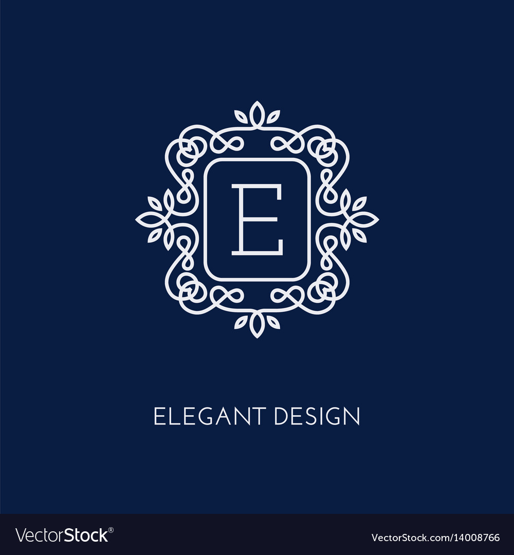 Monogram design template