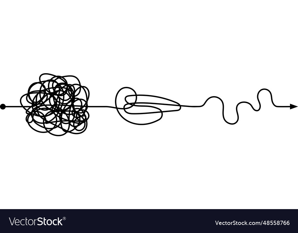 Path of transition from complex to simple
