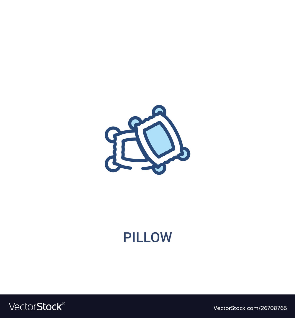 Pillow concept 2 colored icon simple line element vector image Pillow concept 2 colored icon simple line element