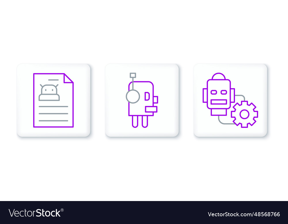 Technische Spezifikation des Linienroboters vector image Technische Spezifikation des Linienroboters