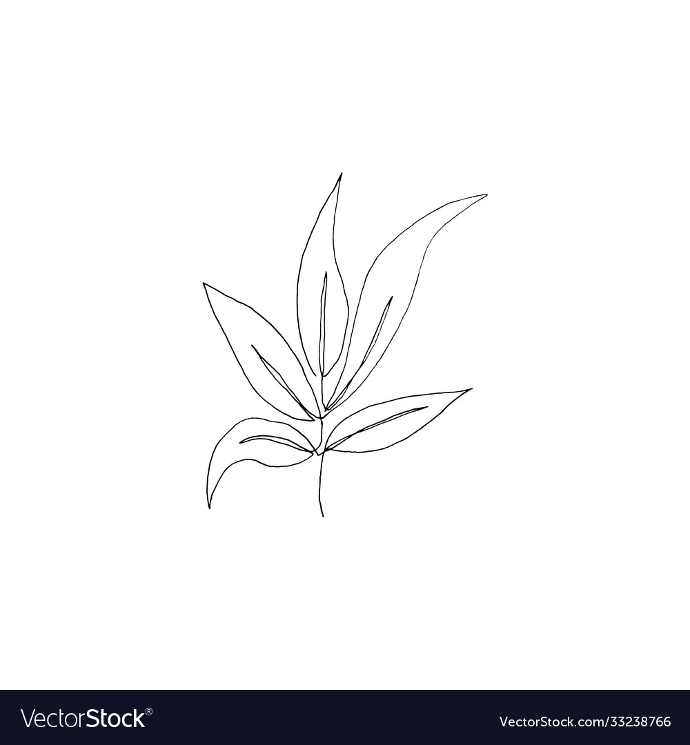 Simple continuous line art design vector image Simple continuous line art design