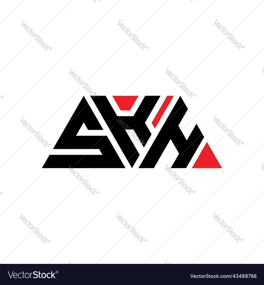 Skh triangle letter logo design