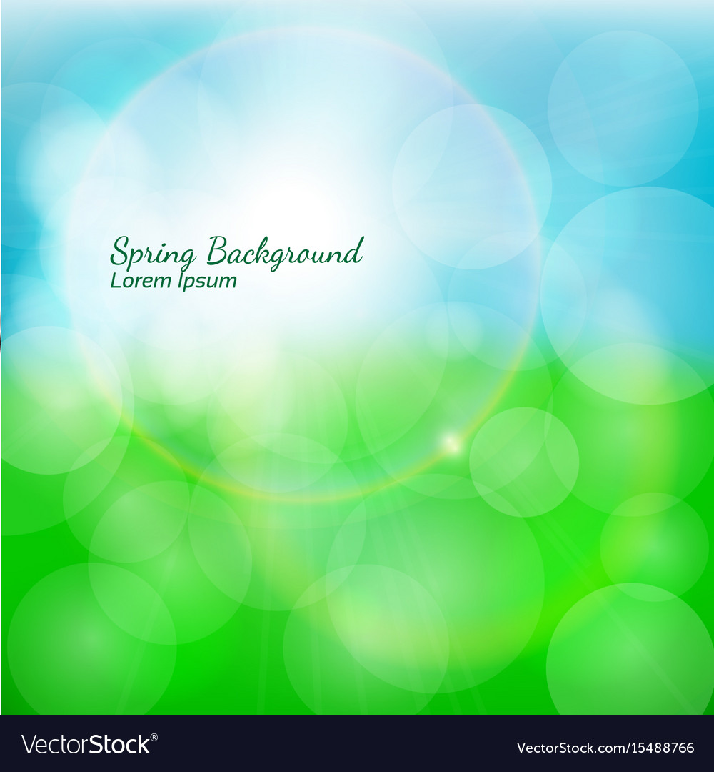 Spring natural background with bokeh effects