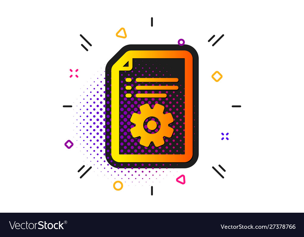 Technical documentation icon instruction sign