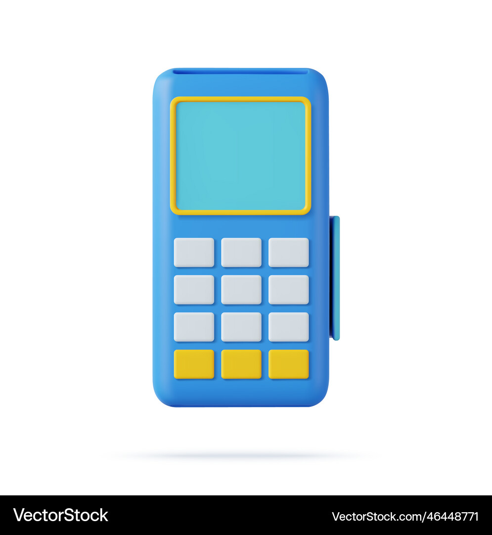 3d payment terminal Royalty Free Vector Image - VectorStock