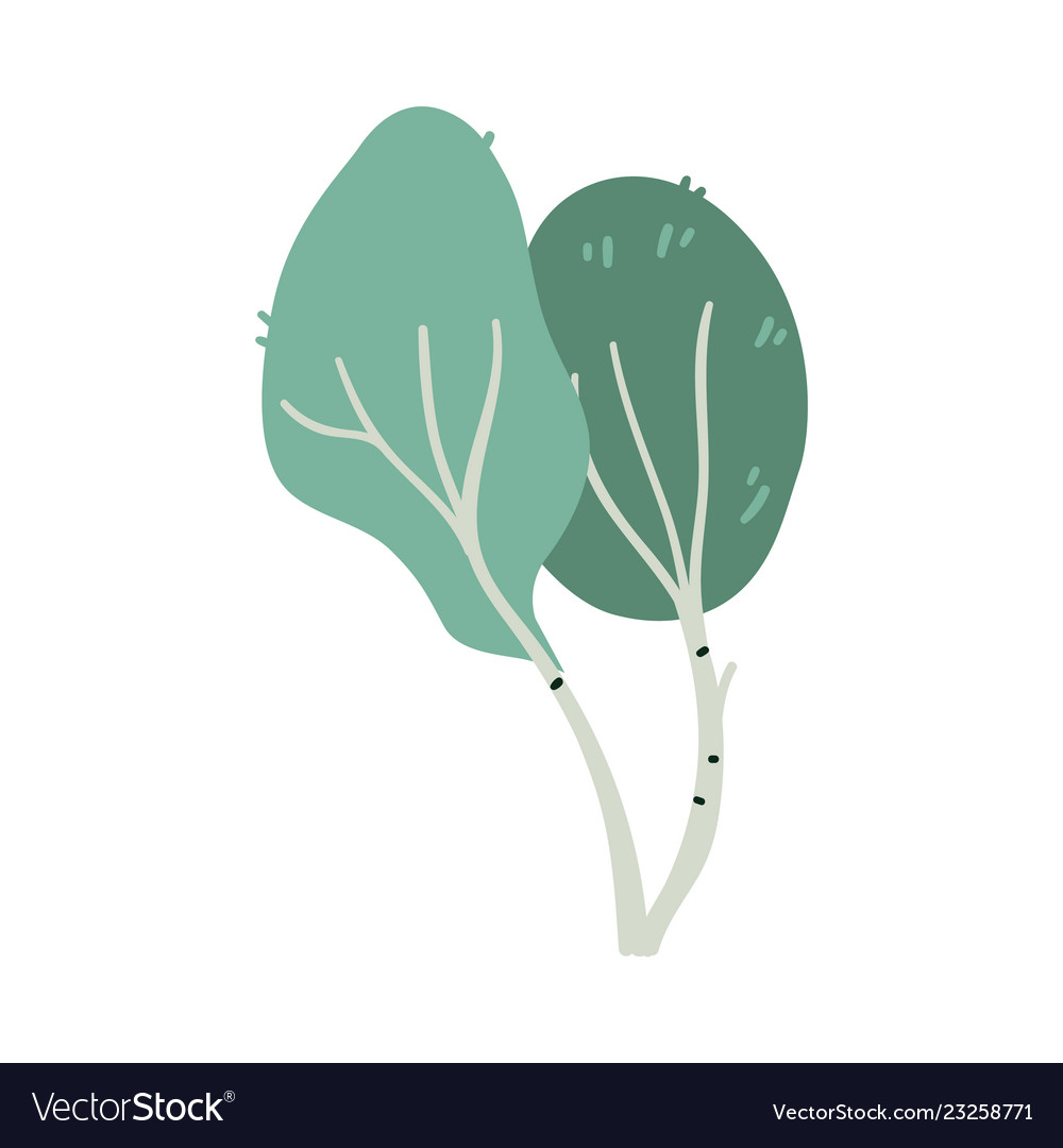 Abstract green tree plant cartoon icon