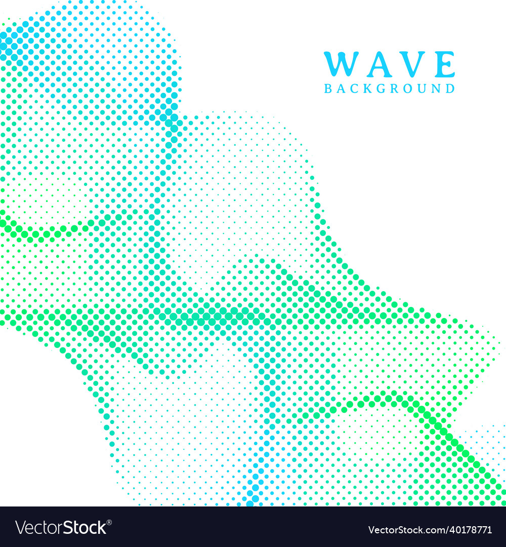 Abstract wavy colorful gradient dots halftone vector image Abstract wavy colorful gradient dots halftone