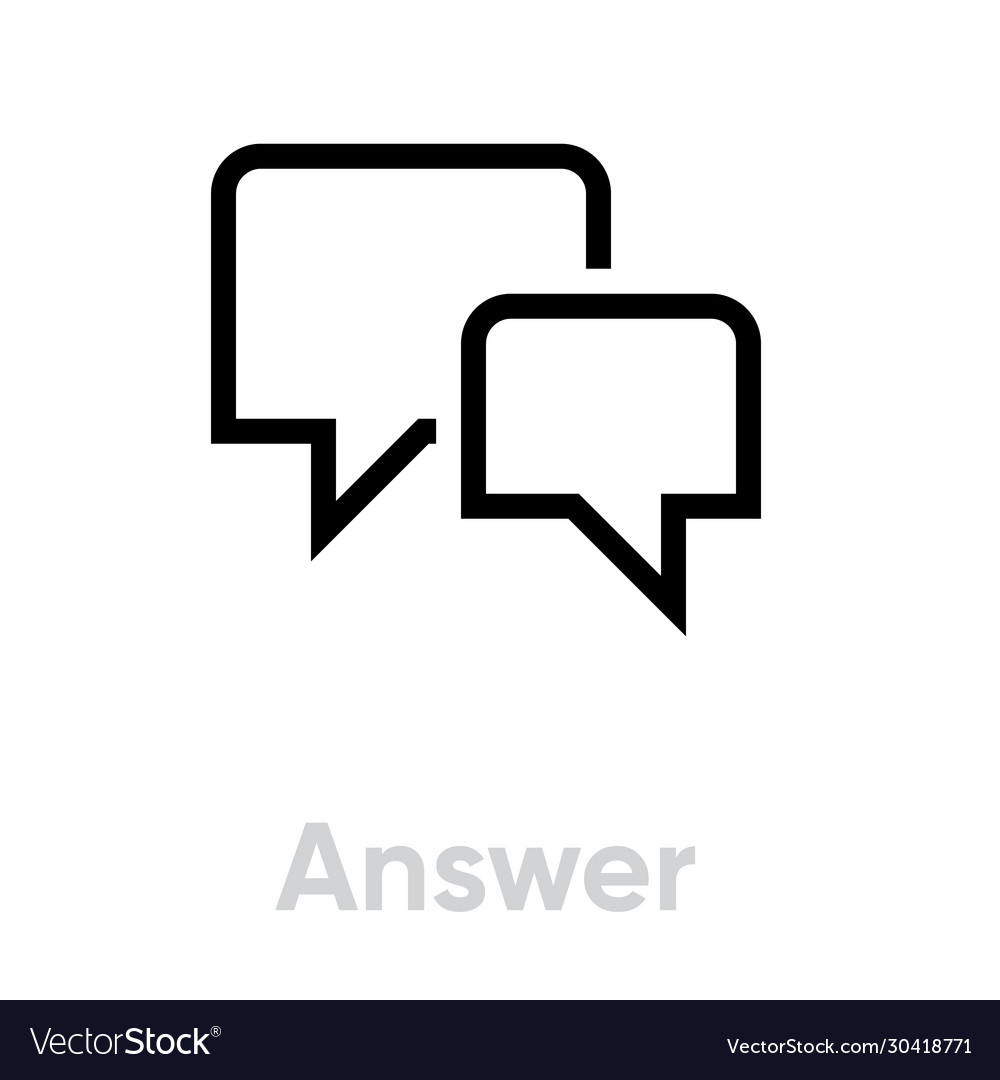 Answer chat message icon editable line