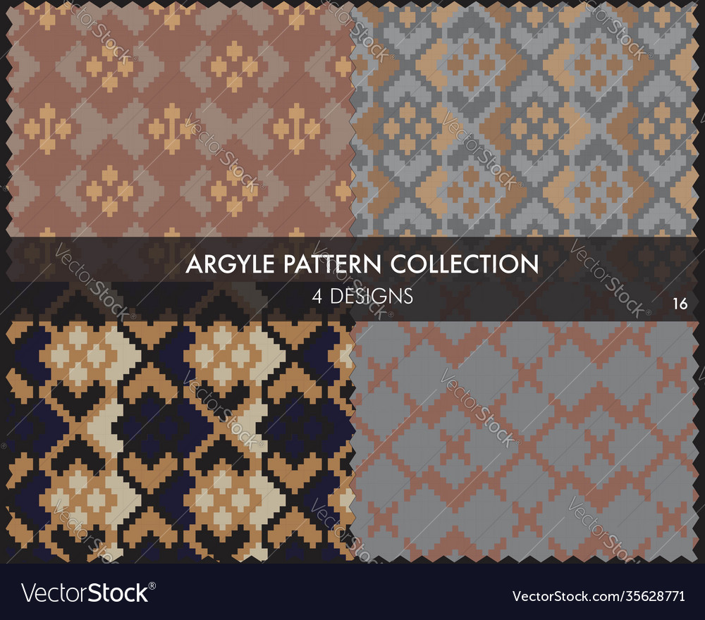 Argyle seamless pattern collection