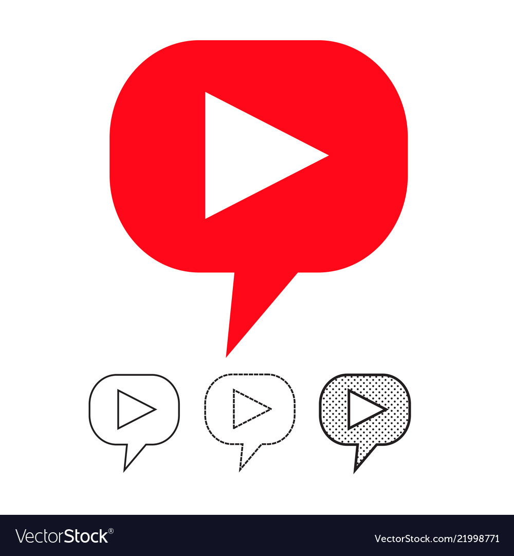 Button video player icon