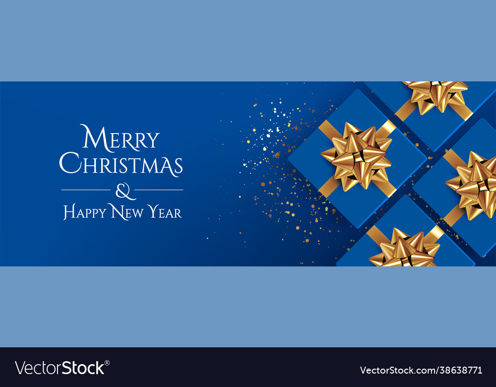 Christmas background classic blue vector image Christmas background classic blue