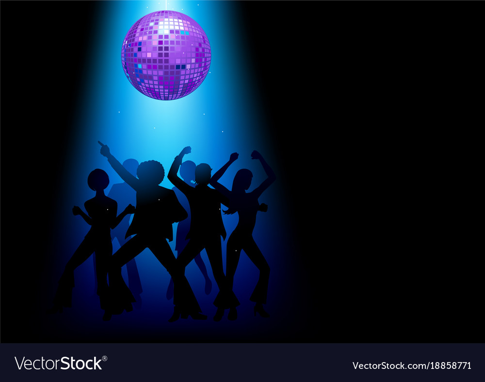 Disco dancing people