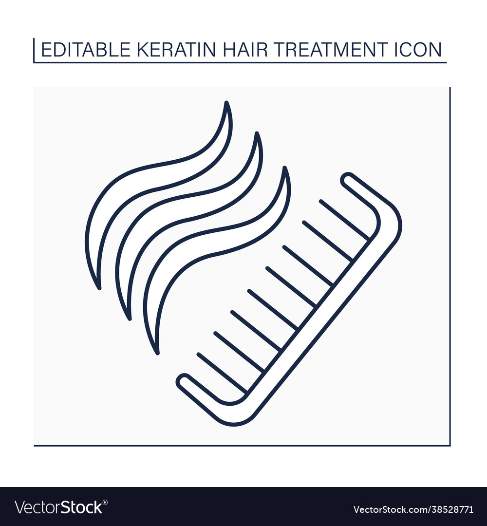 Easy combing line icon vector image Easy combing line icon