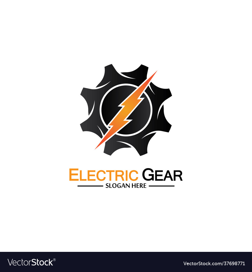Electric gear logo template suitable