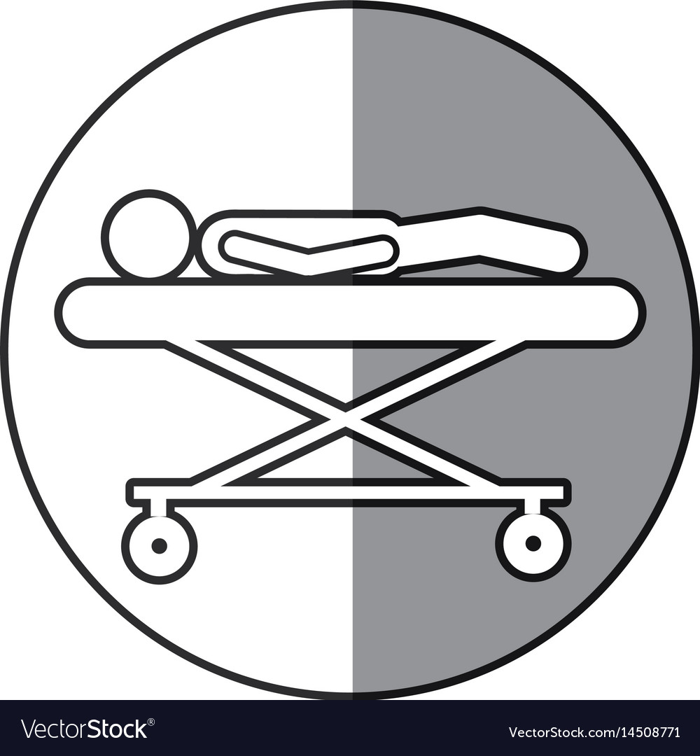 Grayscale circular frame shading with pictograph