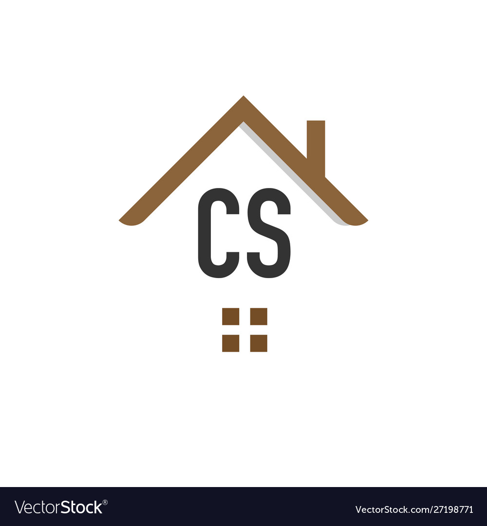 Initial letter cs building logo design template