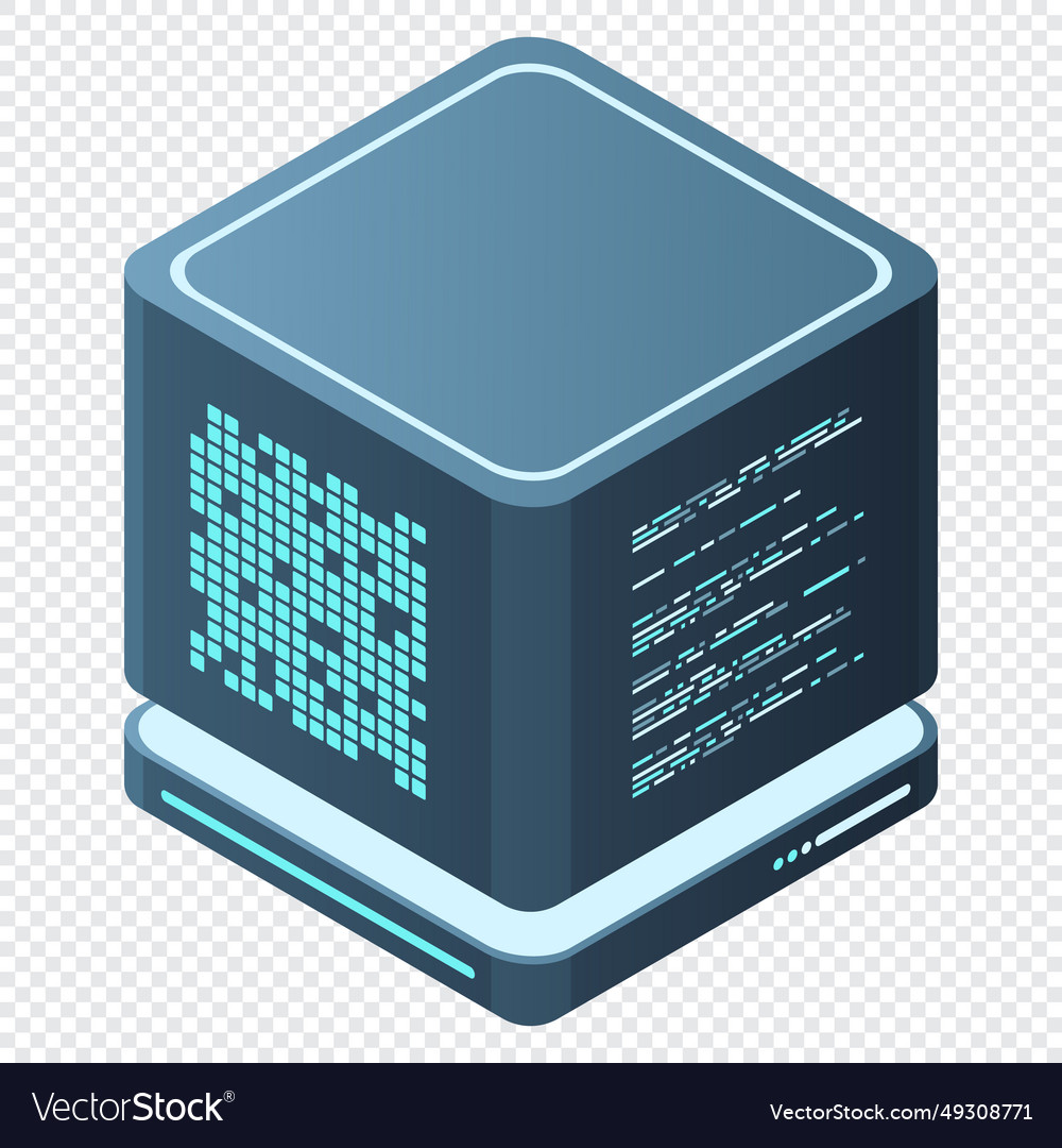 Isometric futuristic server database