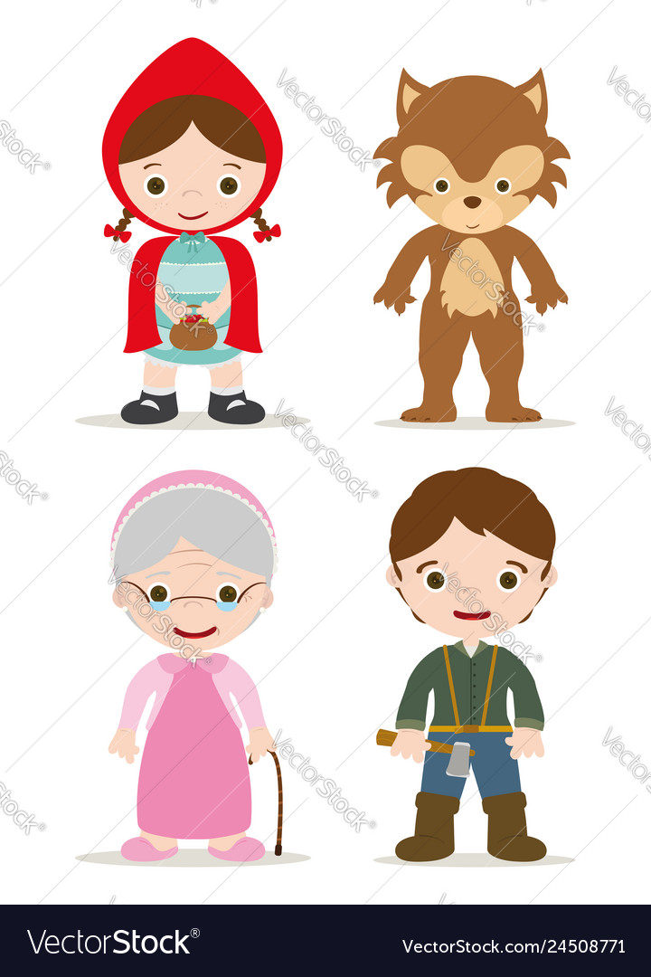 Little red hood Royalty Free Vector Image - VectorStock