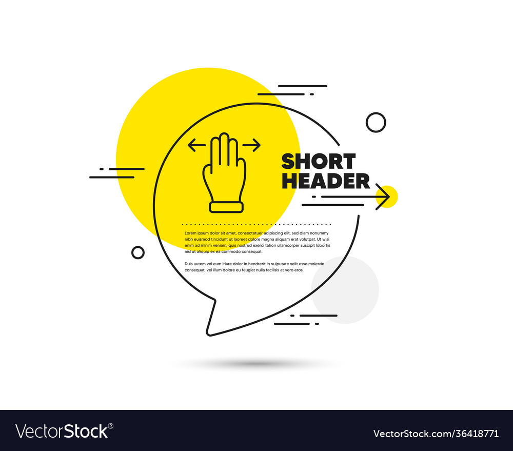 Multitasking gesture line icon slide arrow sign vector image Multitasking gesture line icon slide arrow sign
