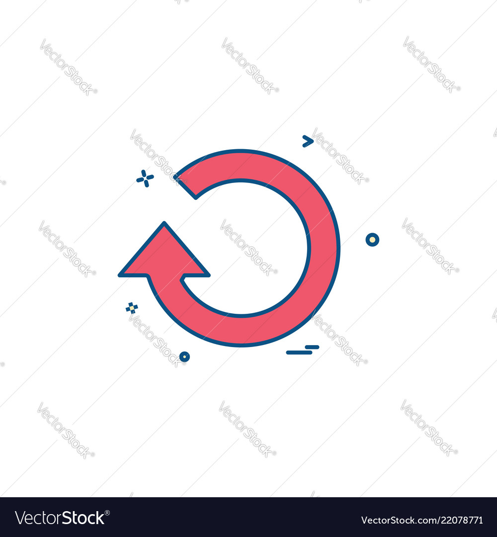 Refresh restart icon design vector image Refresh restart icon design