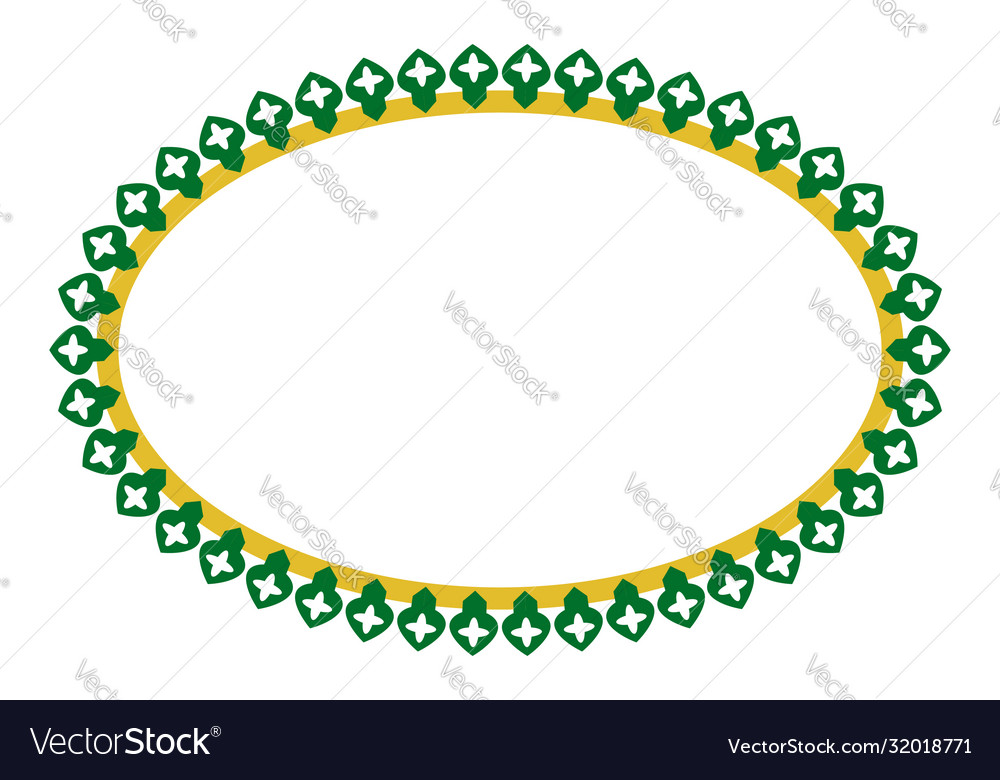 Seamless oval decoration traditional house old Vector Image