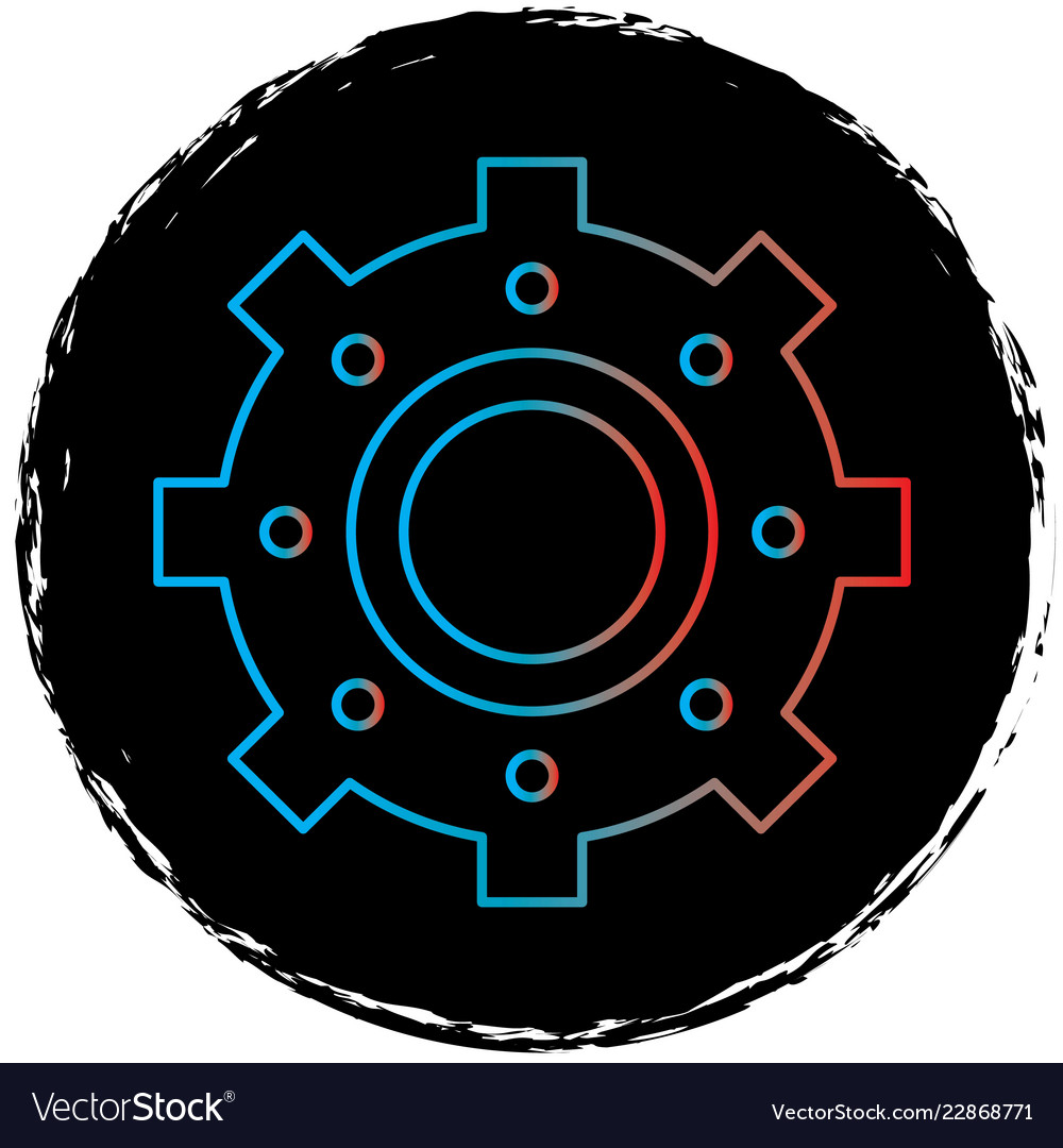 Setting icon in creative design with elements