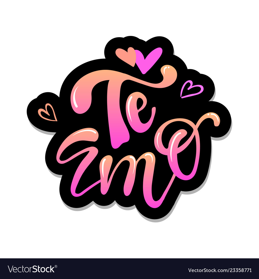 Te amo translated from spanish i love you Vector Image